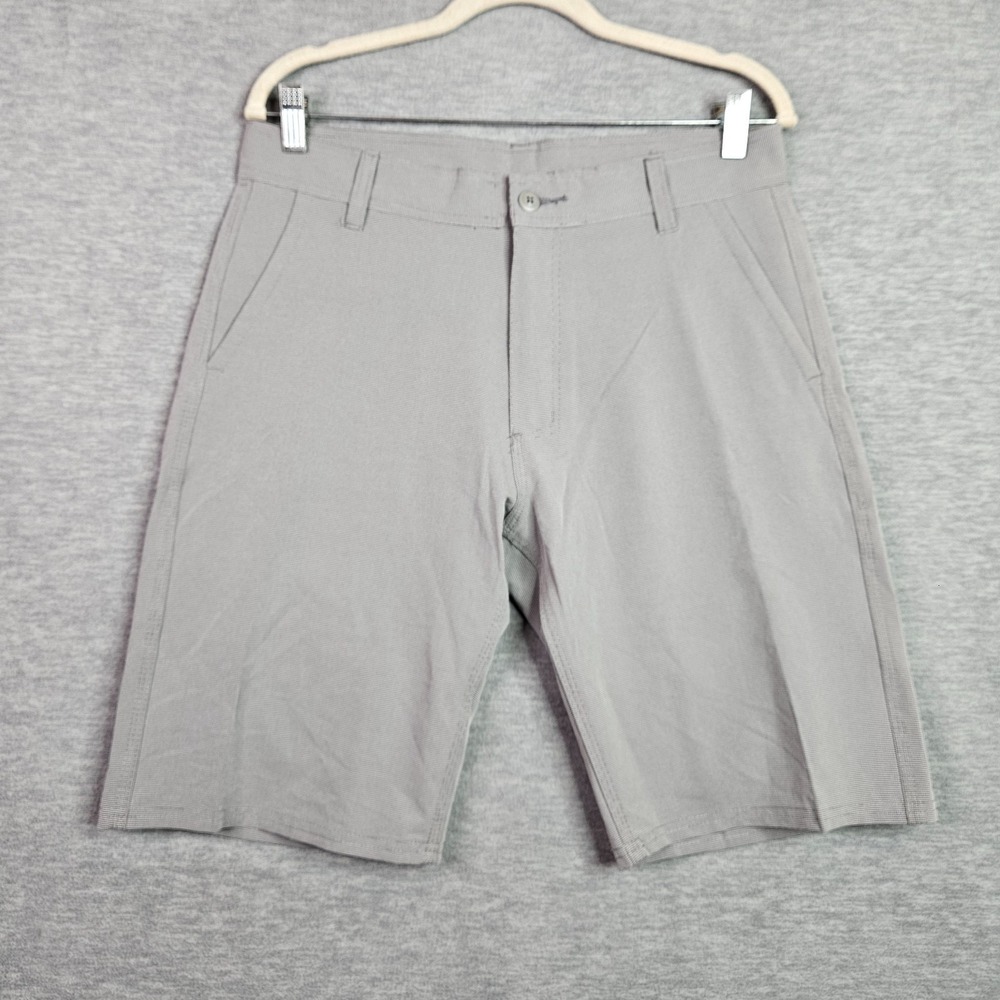 Burnside Mens Gray Chino Shorts Size 32 Casual Flat Front